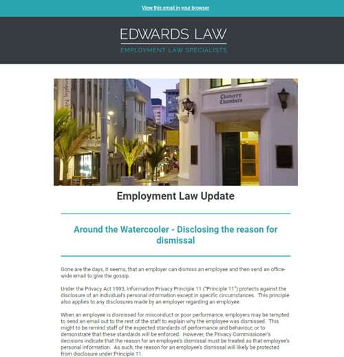 employment law specialist in Auckland hamilton tauranga waikato region edwards law publications February 2020